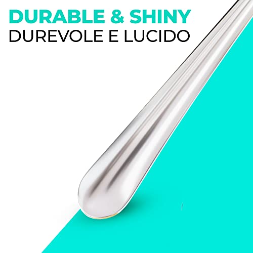 Set di 12 Cucchiani da Espresso in Acciaio Inox