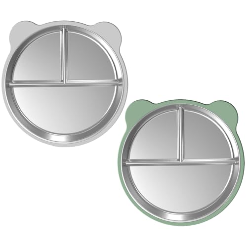 ポータブルペットフィーダースピルプルーフステンレスステンレス鋼の浅い浅い皿と子犬のための滑り止めシリコンベースを備えた子猫衛生衛生ペットウェア