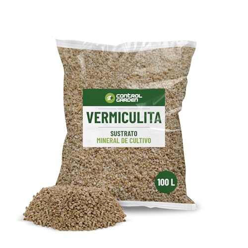 Control Garden Vermiculita 100L | Tierra para Plantas y Cultivos Interior y Exterior | Sustrato Natural para Semillas | Fabricado en España