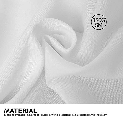 Surmente Tablecloth 90 X 132-Inch Rectangular Polyester Table Cloth For Weddings, Banquets, Or Restaurants (White) … #TOP2