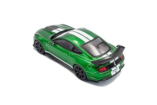 Modelo a escala 1:43 Shelby Mustang GT500 verde metálico miniatura 6