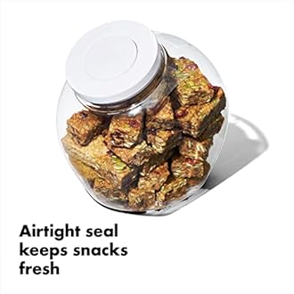 OXO Good Grips 3.0 Qt POP Medium Cookie Jar - Airtight Food Storage - for Snacks and More, White and Clear