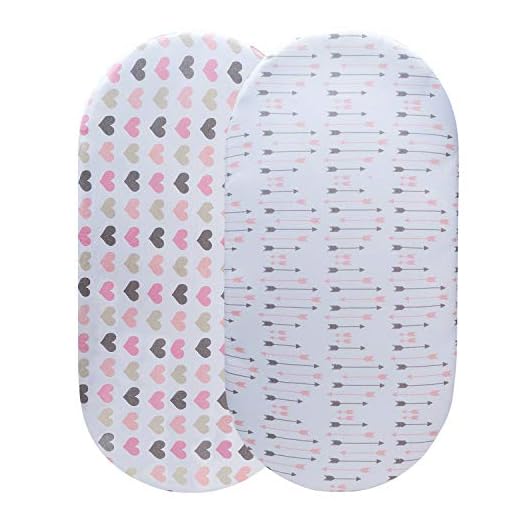 Momcozy Sábana Minicuna 75x33cm/80x46cm Ajustable para Colchón Capazo/Carro/Cochecito de bebé para Niños y Niñas, de 100% Algodón, Elástico se Adapta a Julius Zöllner, Träumeland, Alvi, FabiMax