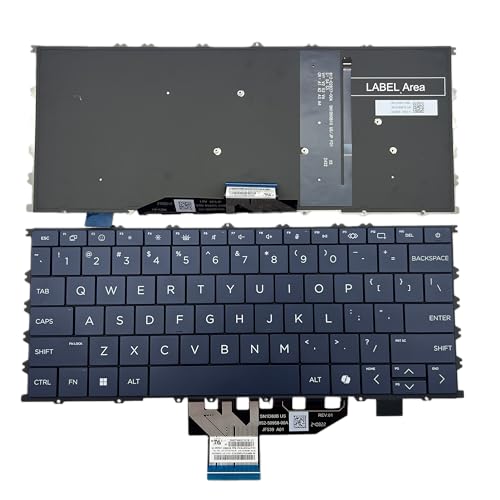 Clavier HP OmniBook X 14 AI SN1D80B20 US bleu de rechange pour ordinateur portable 14-FE