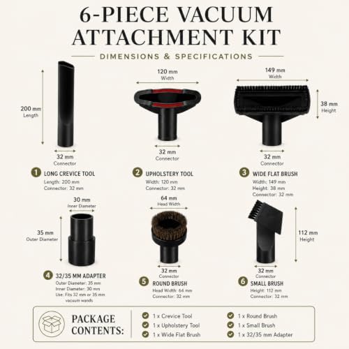 Vacuum Attachment Kit 6/9 Pcs for Shark SV2000 SV2002 Freestyle Max — view 8