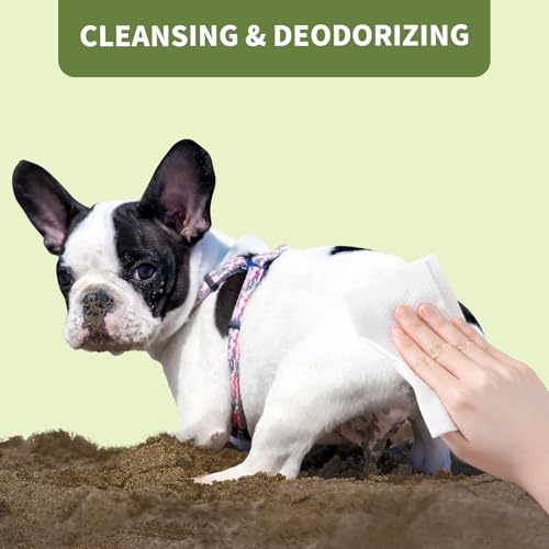 image for IMMHABI 400 Unscented Dog Wipes for Paws and Butt Plant Based Hypoalle