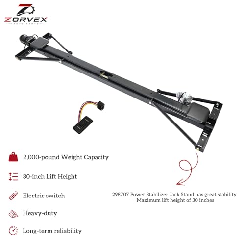 Power Stabilizer Jack Stand Kit Fits for 298707, Electric RV Trailer Jack with Black Exterior Switch, 2000 lbs Capacity 30″ Lift Height for Camper Leveling by Orvex - Image 4