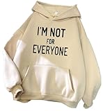 Photo Gallery thuchenyuc felpa con cappuccio non sono for tutti, felpa con cappuccio non sono for tutti top pullover con stampa di lettere divertenti da donna(beige,xx-large) Photo Gallery thuchenyuc felpa con cappuccio non sono for tutti, felpa con cappuccio non sono for tutti top pullover con stampa di lettere divertenti da donna(beige,xx-large)