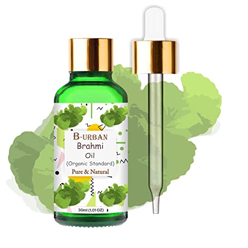 Image of B-URBAN Brahmi (Bacopa Monnieri) Oil|100% Pure & Natural Undiluted Essential Oil Organic Standard For Skin & Hair Care|Therapeutic Grade Oil, Conditions Dry Scalp And Hair, Improves Skin - 30ML