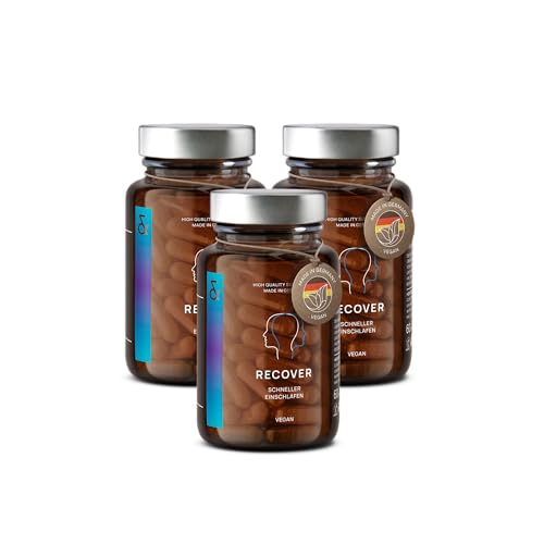 CLAV® 3x N°6 RECOVER - Melatonin hochdosiert mit L-Tryptophan, Baldrian, Passionsblume, Hopfen, Melissenextrakt - 180 Melatonin Kapseln