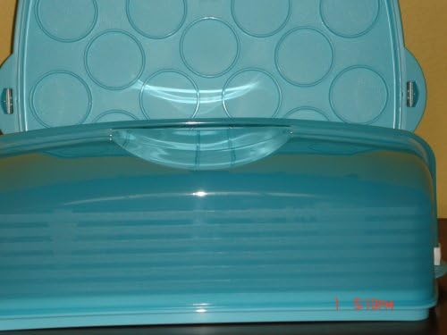 Tupperware Recipiente rectangular para tartas o cupcakes - Azul Caribe