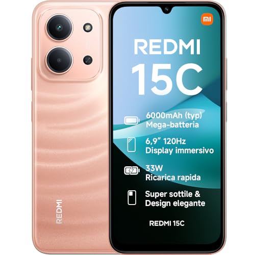 Xiaomi Redmi 15C, Smartphone 4+256GB, Display 6,9