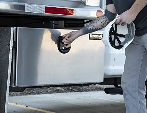 Image of Buyers Products 1706405 Pro Series Underbody Truck Box With 3-Point Compression Latch, Smooth Silver Aluminum, Made in the USA, 18 x 18 x 36 Inches, Truck Tool Box For Storage & Organization