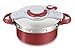 Lagostina Clipso' Minut Duo Pentola a Pressione, Antiaderente, 2 in 1, Ø 24.5 cm, 5 lt, Acciaio, Rosso