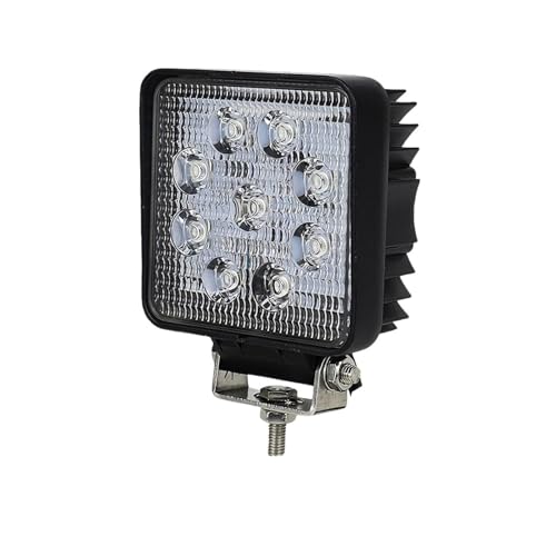 Vdifsvb Moto Faro Delantero Faros Delanteros LED Para Coche Motocicleta Tractor Todoterreno ATV 27W Luz Antiniebla De 4 Pulgadas 12V 24V Barra Luces Trabajo LED(1*Spotlight)