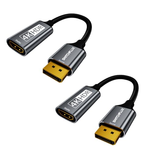 Adaptador DisplayPort a HDMI convertidor activo DP 1.2 a HDMI 2.0 compatible con AMD NVIDIA