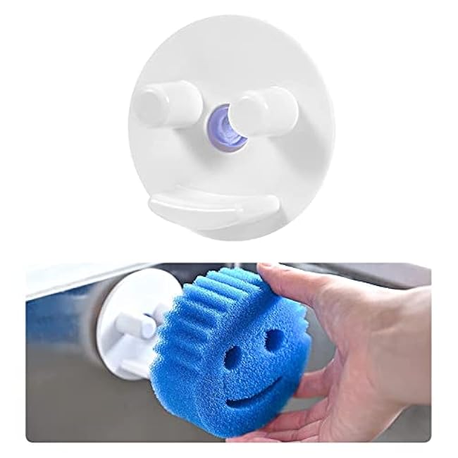 Smiling Face Sponge Holder Suction Cup Installation Holding Smile Sponges Organizer for Bathroom Kitchen Silk Accessory Sink Sponge Holder