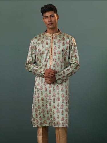 Kurta en soie mélangée VASTRAMAY de qualité supérieure style imprimé raffiné