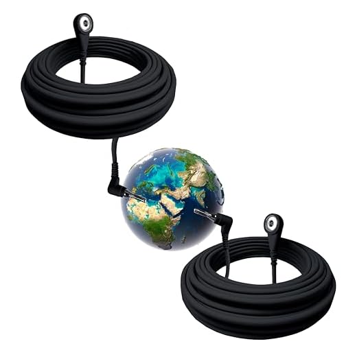 ZenEarth Grounding Outlet Adapter & Replacement Cord for Earthing — Safe Grounding Plug or 15ft Cable for Mats, Sheets & More (2 Black Grounding Cord)