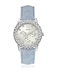 Guess Damen Analog Quarz Uhr mit Leder Armband W0336L7