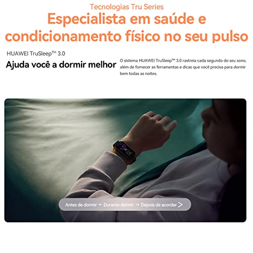 Huawei Band 8 Smartwatch Smartband Pulseira Inteligente Esportiva, Frequência Cardíaca SpO2 Monitor,