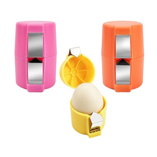 3PCS Egg Shell Opener CHUNLINLAODA- Easy Egg Cracker Egg Opener Tool Egg Cracker Tool Portable Egg Shell Remover Handheld Egg Cracking Tool Eggshell Separator Tool for Kitchen Gadgets (1 Set)
