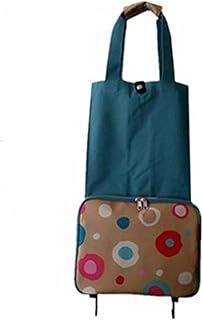 koszyk na kółkach Składany torba na zakupy wózek na zakupy na kołach Narzędzia na zakupy Trąbka Tug Taborka do sklepu spożywczego Bagaż wózki na zakupy dla kobiet (Color : 4)