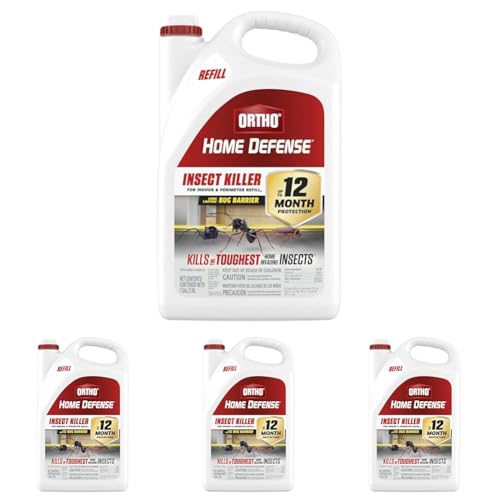 Image of Ortho Home Defense Insect Killer for Indoor and Perimeter Refill2 - Ready-to-Use Bug Spray Refill, Kills Ants, Roaches, and Spiders, 1 gal. (Pack of 4)