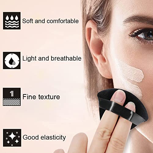 24 Pieces Powder Puff, Triangle Makeup Puff Cotton Powder Face Washable Body Powder Puff For Loose Powder Body Cosmetic Foundation Sponge Makeup Tool (24Black) #TOP1