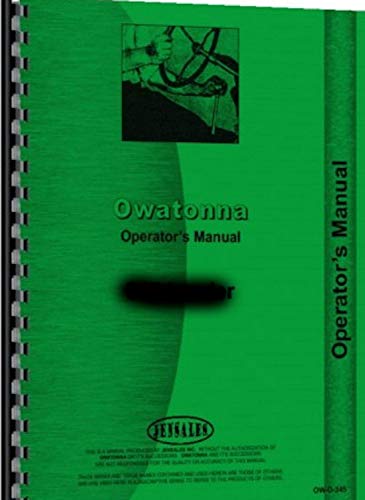 OWATONNA 2032 SKID STEER .OPT RARE Operator's (OPT) Manual      Office Product