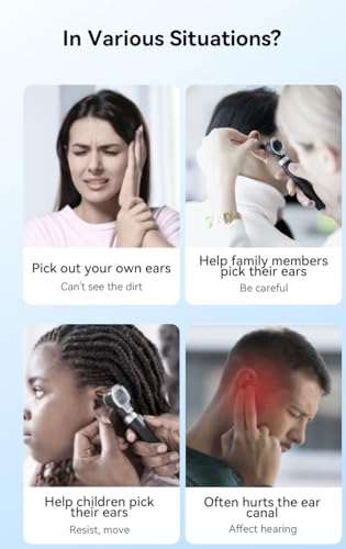 Image of Wireless Ear Wax Removal Tool with Camera, Smart Visual Ear Cleaner, 5MP HD Endoscope, Safe Silicone Tip, Type-C Charging