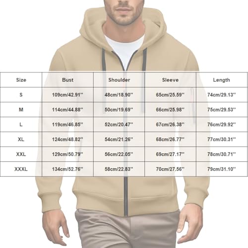 Hoodies for Men Full Zip Mens Hoodies Fleece Casual Drawstring Long Sleeve Sweatshirts Sports Hooded Jacket3