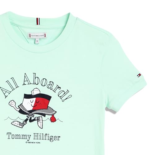 Image of Tommy Hilfiger Girls Graphic Regular Fit Cotton T-Shirt