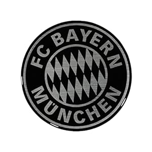 FC Bayern München 3D Logo Aufkleber schwarz-silber
