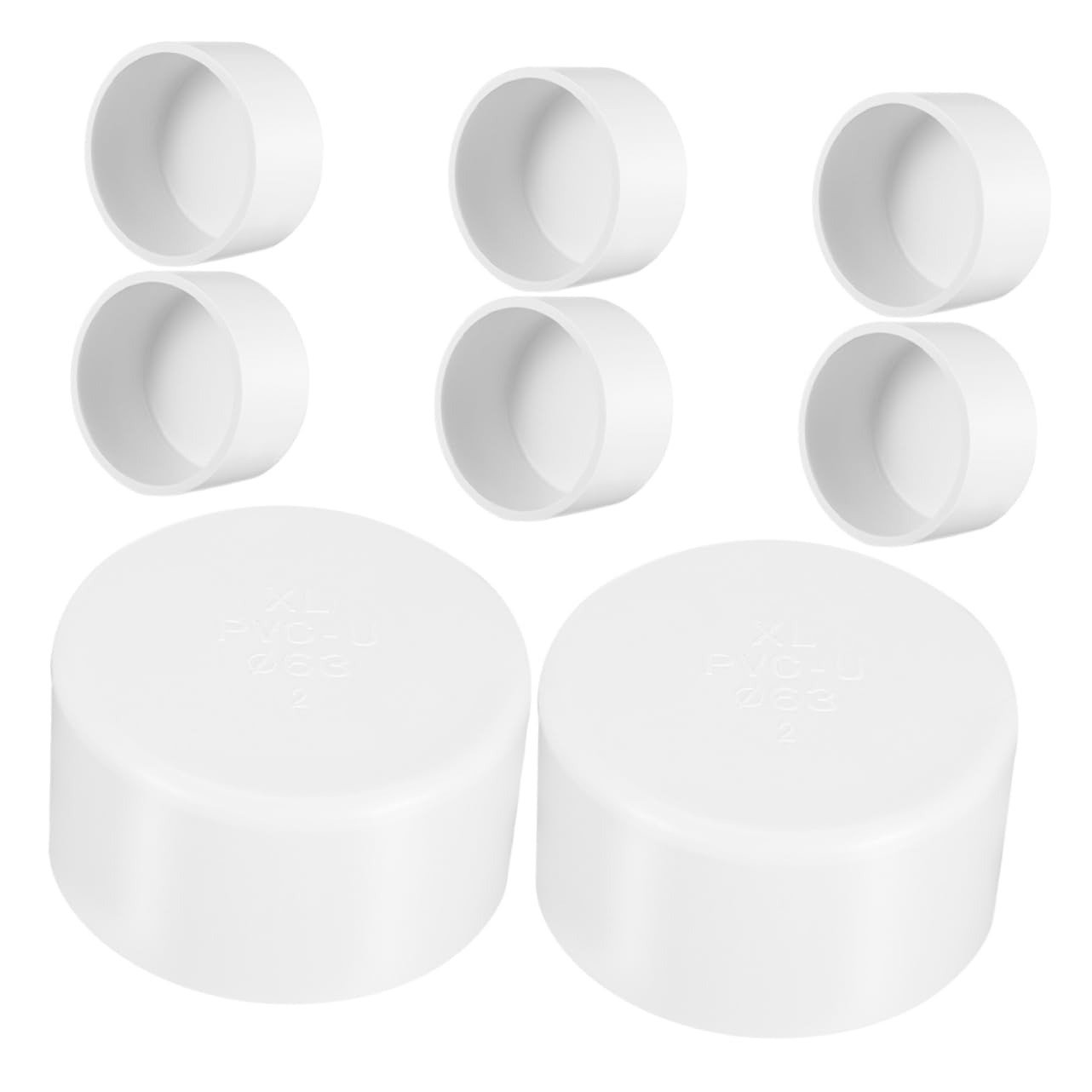 Alipis Pvc Pipe End Cap Set 8 Pieces Sprinkler Plug Socket Fittings Diy Pvc Pipe Cap Construction Easy Install