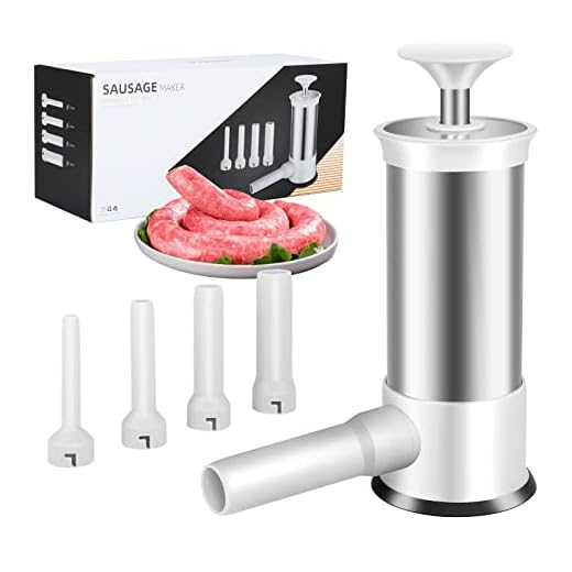 Household Sausage-Stuffers Homemade Sausage-Maker Tool - Fast Sausage Filling, 4 Stuffing Tubes, 2.2LBS