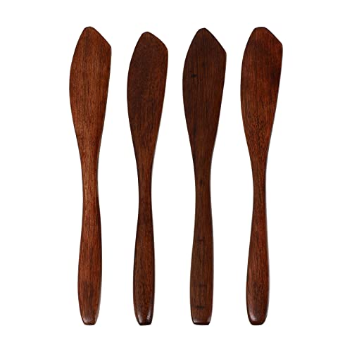 DOITOOL 4pcs Phoebe Jam Wooden Butter Butter Spreader Home Kitchen Supply Wood Butter Wood Bread Cream Wood Cutter Jam Spreader Cream Spreader