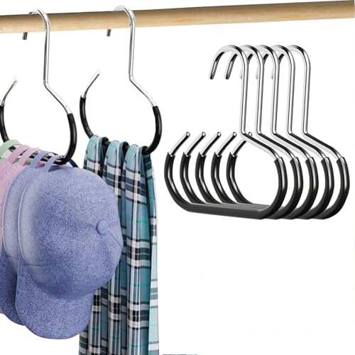 5 Pcs Portacravatte da Armadio, Porta Borse, Porta Cappelli, Organizer Armadio da Appendere per Sciarpe,Cappello,Cravatte,Cinture, Borse (Nero)