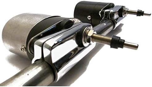 Speedway Motors Universal Windshield Frame Mount Bracket for 12 V Wiper Motors Includes Threaded Clamp Hardware and Polished Aluminum Finish for Classic Cars