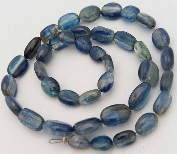 Kyanite perles en fil de 38cm pour fabriquer un collier d'été bohème et élégant