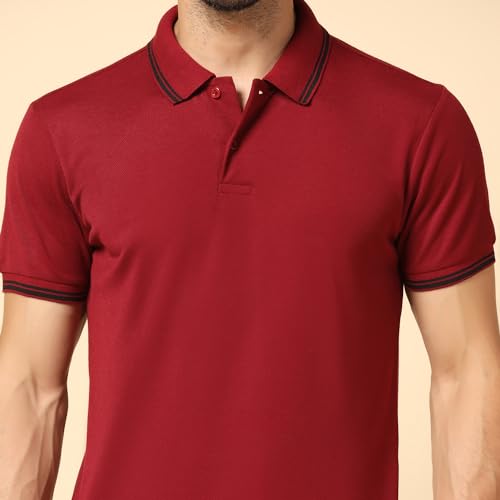 Image of INKKR Men's Collared Neck Stylish Half T-Shirt