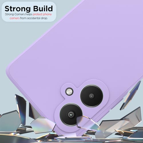 Image of Pikkme Redmi 13C 5G Back Cover Camera Protection Shockproof Soft Matte Silicone Back Case for Redmi 13C 5G (Purple)