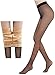 Nihexo Makellose Beine gefälschte durchscheinende warme Fleece-Strumpfhosen Frauen warme Fleece gefüttert schlanke Dehnbare Leggings Hose (Black-220g)