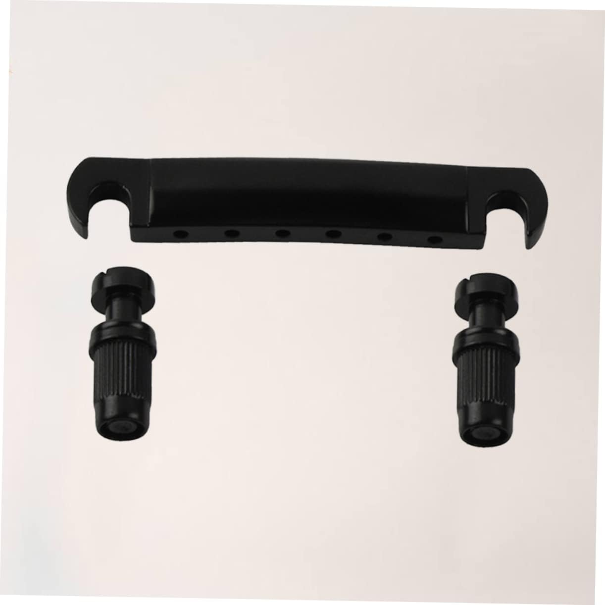 Abaodam 2sets Zinc Alloy Electric Guitar Bridge Tailpiece Guitar Bridge Black for