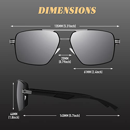 Image of CGID Polarized Sunglasses Men Womens Pilot Style Mirrored Shades UV400 GA61