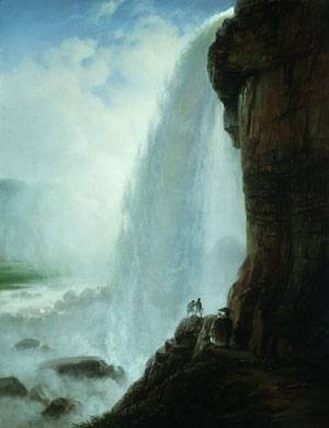 Peinture à l'huile Underneath Niagara Falls 1862 pour s'évader au quotidien