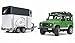 BRUDER - 02592 - Land Rover Defender 90 Break avec Van et un Cheval - Vert