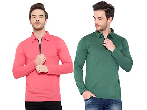 Image of Men's Full Sleeve Zip Collared Neck Pack of 2