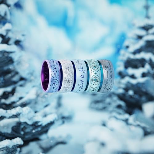 Enso Rings Disney Frozen Collection - Comfortable Silicone Rings - 7.9mm Wide, 2.18mm Thick - Elsa - Size 4 by Enso Rings - Image 5