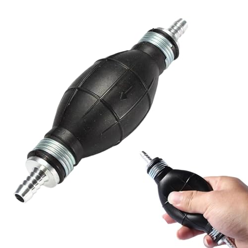 Pompa Manuale per Carburante Gasolio Pompetta Lampadina Pompa per Aspirare Liquidi Gasilio Benzina per Auto, Navi, per Carburante, Benzina, Gas e Diesel.(10MM)